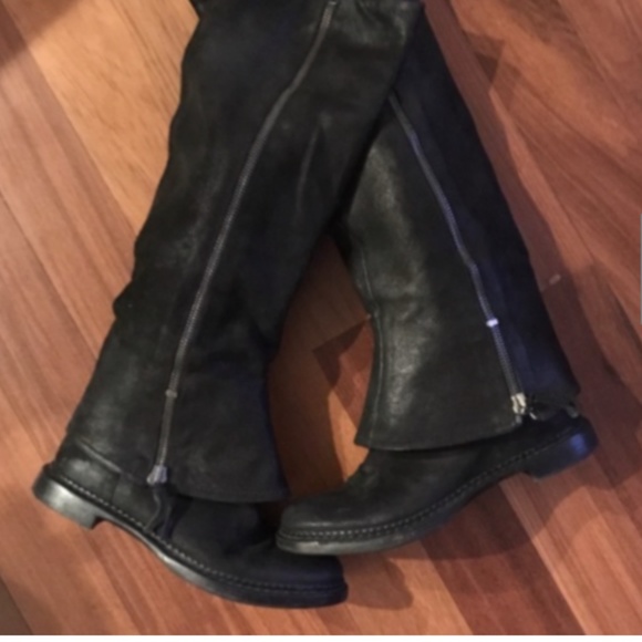 Miu Miu Shoes - Authentic Mui Mui Knee High "Fold Over" Boots Black Sz 36.5